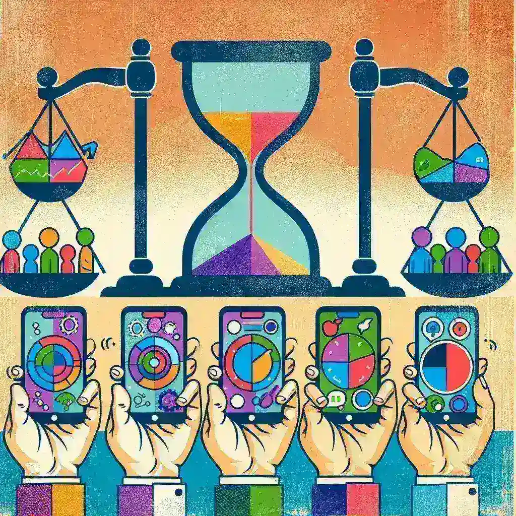 "User interface of top screen time control apps, showcasing features for monitoring and managing digital usage on smartphones and tablets in the article 'Best Screen Time Control Apps: Monitor and Manage Your Digital Usage'."