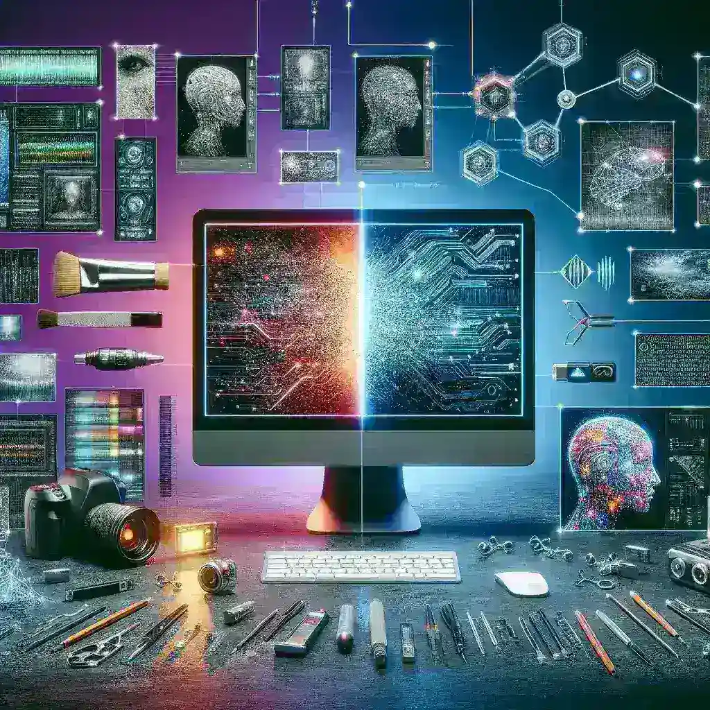 "AI photo editing software interface showcasing advanced image enhancement tools and features for digital photography in 2024."