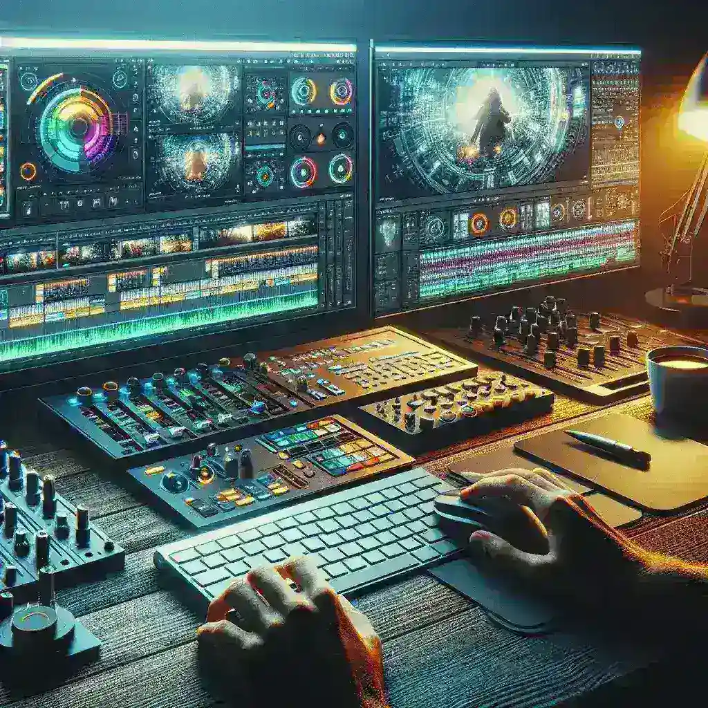 "User-friendly interface of top-rated video editing software displayed on a computer screen, showcasing professional editing tools and features for filmmakers and content creators in the Best Video Editing Software guide."